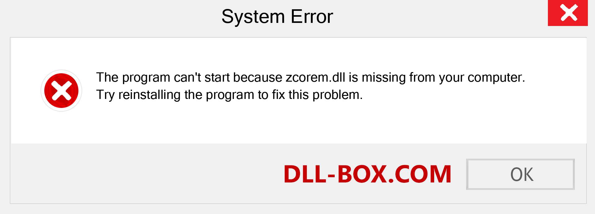  zcorem.dll file is missing?. Download for Windows 7, 8, 10 - Fix  zcorem dll Missing Error on Windows, photos, images